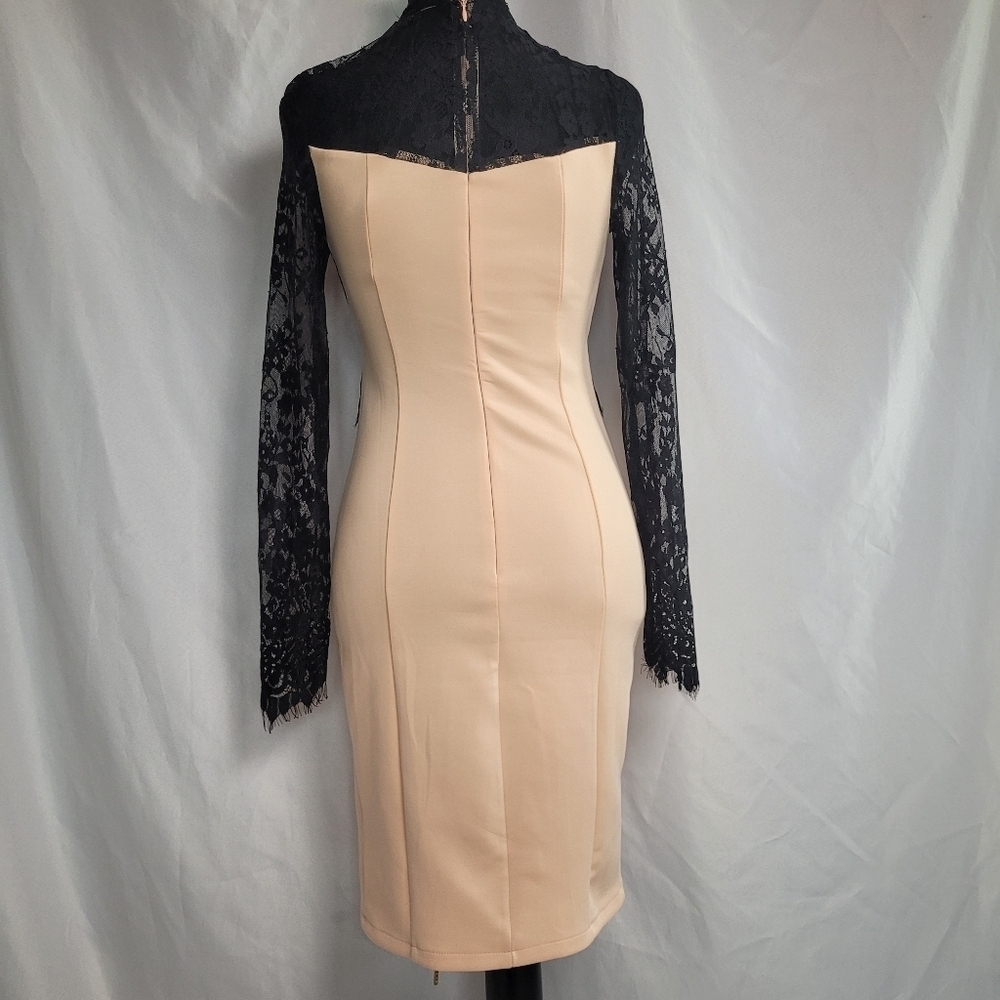 Mustard Seed by Anthropologie  Lace Overlay Sheath Dress w/ Fringe Detail Size S - Picture 5 of 13